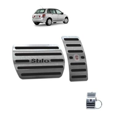 Imagem de Pedaleiras Fiat Stilo 2003 A 2011 Automático Preto