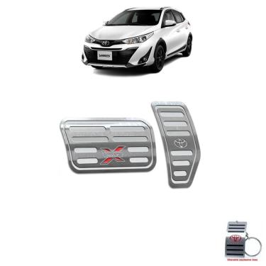 Imagem de Pedaleira Automático Toyota Yaris X-Way 2018 A 2020 Prata