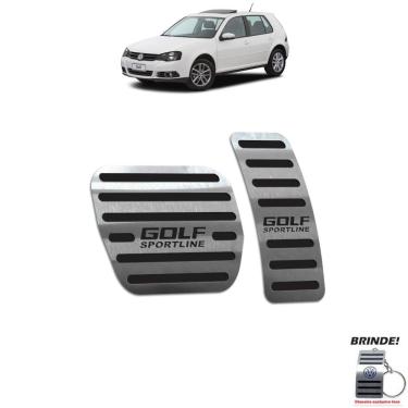 Imagem de Pedaleira Automático Aço Inox Golf Sportline Até 2014 Preto