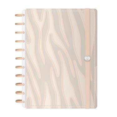 Imagem de Caderno de Disco Inteligente Iscool G+ Natural Fashion Animal Print Zebra Bege