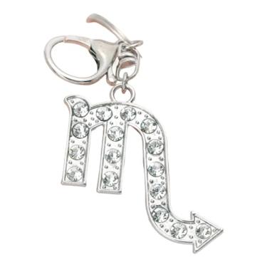 Imagem de Ruoming 1 chaveiro da constelação do zodíaco com strass de cristal, 3 x 3 cm, Escorpião, 7.67 Inches Length