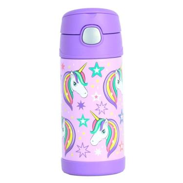 Imagem de Garrafa Garrafinha Térmica Infantil Thermos 355Ml Unicórnio