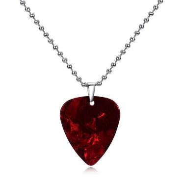 Imagem de Colar: pingente de palheta de guitarra Teemotutu Eddie Strange Horror 