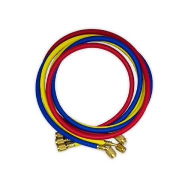 Imagem de Mangueira De Manifold Manômetro Conjunto De 3 Pçs R410 180cm Reforçada