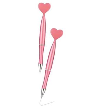 Imagem de Kit 2 Canetas Esferográficas Giratórias em Formato de Coração  Tinta P