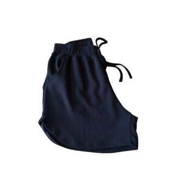 Imagem de Short feminino plus size na malha creponado c/ bolsos frente - Organik