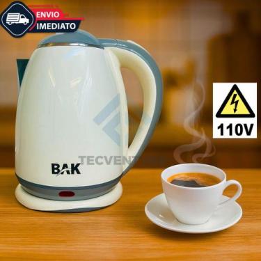 Imagem de Chaleira Elétrica 110V De Inox Premium 1,8 Litros Branca Jarra Elétric