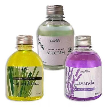 Imagem de Kit 3 Espumas Banheira Hidro Relaxante Refrescante Aromas - Bagnare