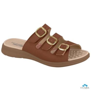 Imagem de Chinelo Feminino Modare Anatômico Três Tiras Fivelas Ortopedico UltraC