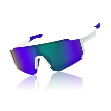 Imagem de Óculos inteligentes para homens/mulheres, Bluetooth 5.4, óculos de sol esportivos UV400 para corrida/ciclismo, alto-falantes abertos, à prova de suor, leves, controle de voz, Armação branca + lente