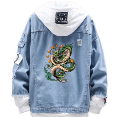 Imagem de Jaqueta jeans SANMU Printing Dragon Ball Dragon God