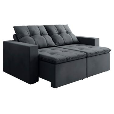 Imagem de Sofá Retrátil e Reclinável 3 Lugares 2m Veludo Damasco