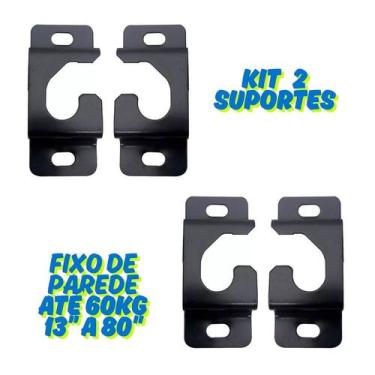 Imagem de Kit 2 Suporte Fixo Tv Parede Tv 13 a 80 Polegadas Lcd-800 60kg - Shark