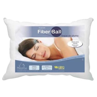 Imagem de Travesseiro Plooma Toque De Pluma 100% Algodão Fiber Ball