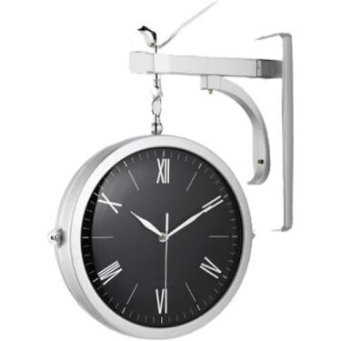 Imagem de WYUYIWH Relógio de parede arte moderna relógio de parede dupla face relógio de parede criativo de 50 polegadas moda design moderno 3D dupla face sala de estar mecanismo de decoração de casa, estilo 3