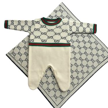 Imagem de Saída Maternidade Tricot Luxo Bebê Menina Menino 0 á 3 Meses