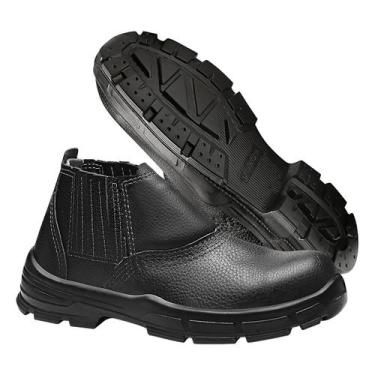 Imagem de Botina de Elástico Lateral em Couro com Bico de Aço Fujiwara 490291021