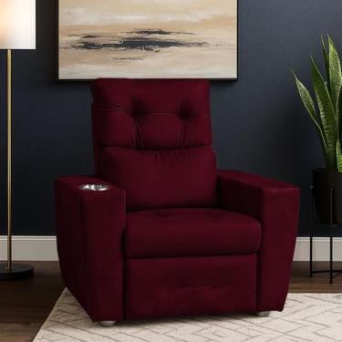 Imagem de Poltrona Idoso Reclinável 3 Posições Magazine - BL Decor, Bordo