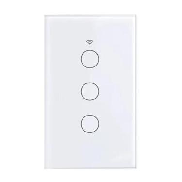 Imagem de Smart Interruptor Inteligente WiFi 3 Canais Teclas Touch Branco para A