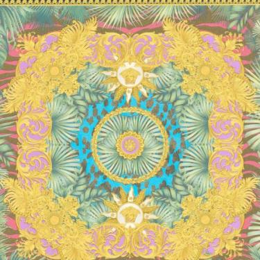 Imagem de Papel de Parede Versace V Arabesco Colorido 387031