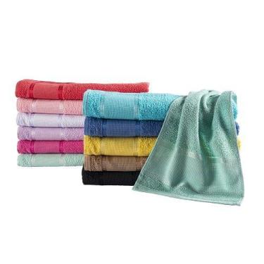 Imagem de Kit Toalha Lavabo 20 Unidades Para Bordar Presentear Cores - Arjotec, 
