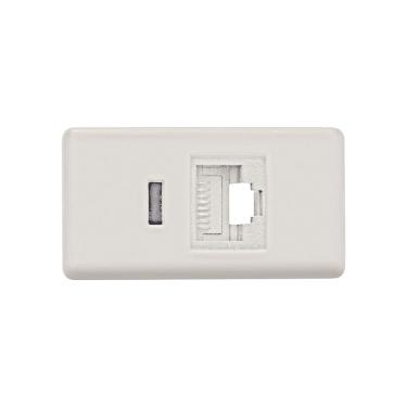 Imagem de Módulo Tomada Informática Rj45 Cat6 Branco