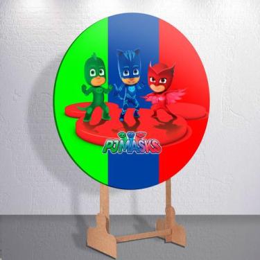 Imagem de Capa p/ Painel Sublimado Decorativa Herois de Pijama Super Pj Estampa 