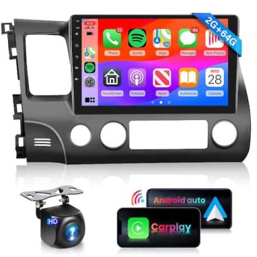 Imagem de Rádio estéreo para carro Podofo HiFi 16EQ 2GB 64GB com CarPlay Android