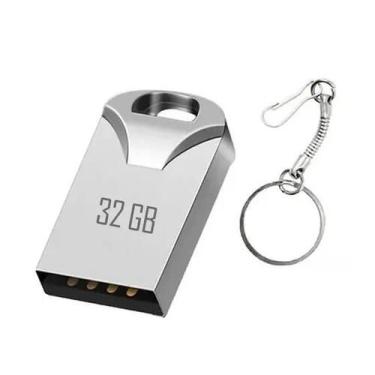 Imagem de Pendrive Lançamento 32GB Super Mini Metálico  Ideal para Carros PCs Vi