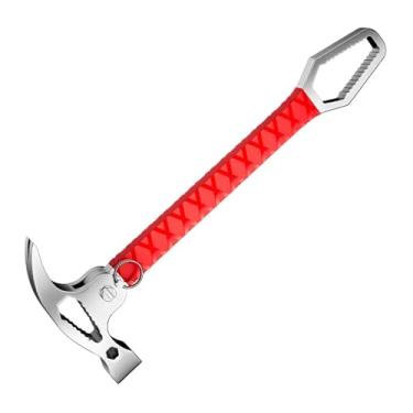 Imagem de Fenteer Martelo de garra 8-22 mm chave multiuso compacto cabo antiderrapante martelo de prego iniciador de pregos para garagem carpinteiro casa faça você