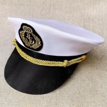 Imagem de Chapéu Boina Marinheiro Branco Fantasia Carnaval Festa