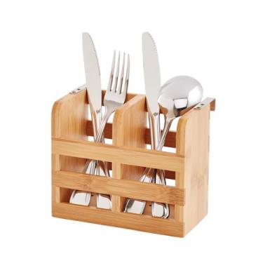 Imagem de HIC Escorredor de pratos de cozinha para escorredor dobrável (#97086), bambu natural