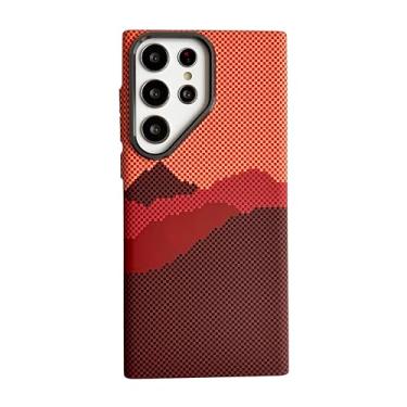 Imagem de JIAONASHIJIA Capa adequada para Samsung Galaxy S23 Plus - ultrafina e leve - revestimento antiamarelamento - proteção contra quedas atualizada - estilo minimalista - ímã forte embutido. Laranja