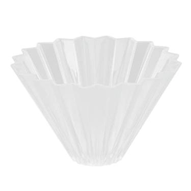 Imagem de Cryfokt Gotejador Cônico do Copo do Filtro de café da Resina Superior Reusável para a Cozinha, Filtro Feito à Mão Elegante para Amantes café (Transparente)