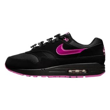 Imagem de Tênis masculino premium Nike Air Max 1 "Dia dos Namorados" - HV2302-001, Preto/Vermelho Universitário/Rosa Brincalhão, 44
