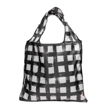 Imagem de 1 bolsa de compras reutilizável, dobrável e impermeável, presente ideal para mulheres, lavável na máquina, extra grande, 15 kg, durável para compras e viagens (rosa)