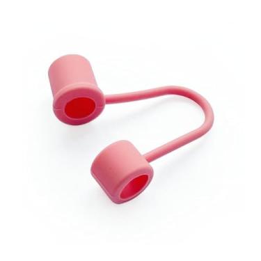 Imagem de Tampa de palha rosa, capa fofa de silicone para copo Stanley, canudo à prova de poeira, pontas de canudo reutilizáveis, dispensadores de canudo (HD487)