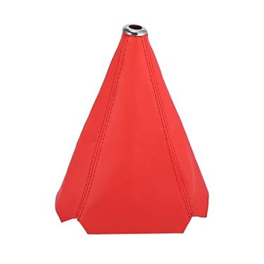 Imagem de Capa para bota de câmbio de marchas universal à prova de poeira para veículo carro couro PU vermelho