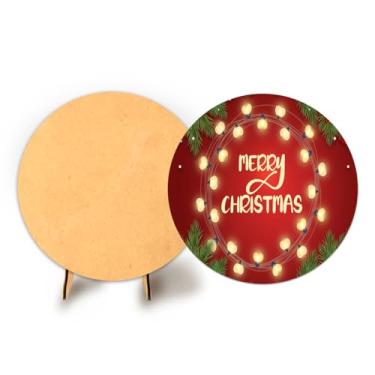 Imagem de Painel C Elastico Sublimado 50cm Natal + Suporte MDF (NAT073)