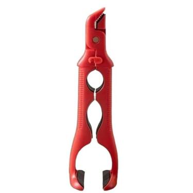 Imagem de 3 em 1 multiuso anti-escaldante, clipes de prato, prendedor de pinça, suporte de braçadeira, antiderrapante, antiescaldante, para forno de cozinha de micro-ondas (vermelho)