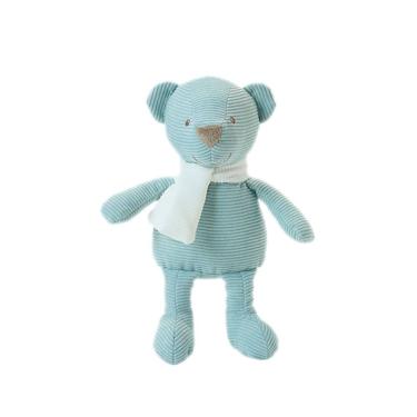 Imagem de Boneca de urso de pelúcia macia, boneca de pelúcia, azul claro, veludo cotelê de 23 cm