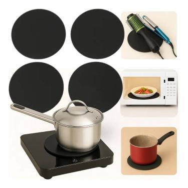 Imagem de 2X Kit 4 Protetores De Silicone Fogão Indução Anti-Impacto