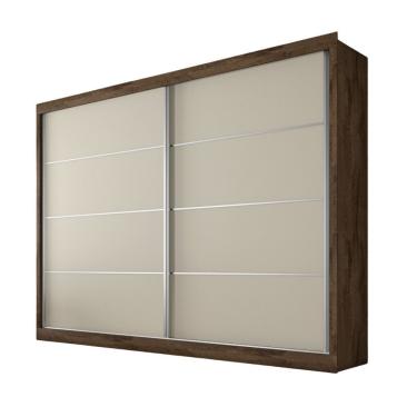 Imagem de Guarda Roupa Verona Plus 2 Portas 100% Mdf Mademarcs Brauna-off White-brauna