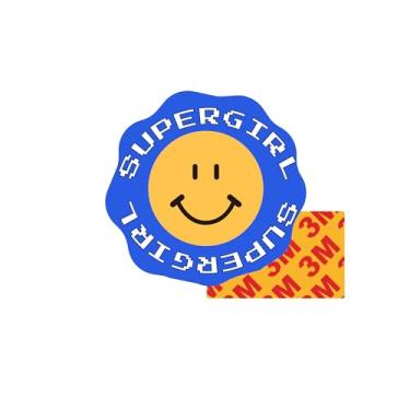 Imagem de Super Girl 1 - Crachá de metal para telefone – Adesivo resistente 3M atrás, acessórios de decoração para celular, laptop e carro