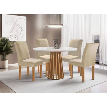 Imagem de Sala de Jantar 4 Cadeiras c Vidro 1,0m - Dublin - Sky Móveis