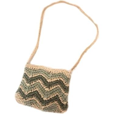 Imagem de Bolsa Feminina Artesanal Listrada Transversal – Estilo Casual, Alça Ajustável e Material Resistente | Compacta, Leve e Perfeita para Passeios, Viagens e Uso Diário (Verde)