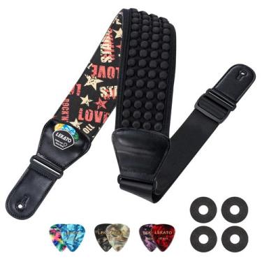 Imagem de Alça de baixo para guitarra LEKATO 3D Sponge Filling Neoprene