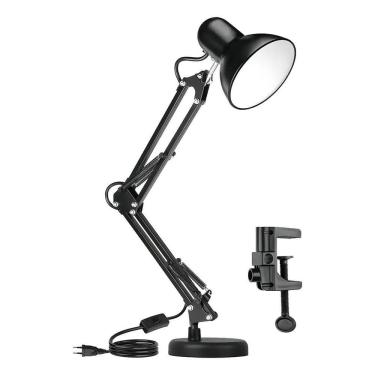 Imagem de 2X Luminária Mesa Abajur Quarto Articulável Com Garra E Base