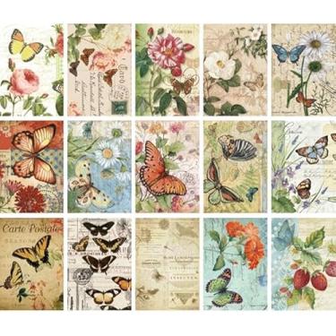 Imagem de 30 peças de papel vintage – artigos para scrapbook, decoupage de papel estético para artes e artesanato, decoração de parede de quarto