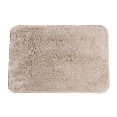 Imagem de Tapete De Microfibra Comfort Bege Claro Plus 60x40cm - Uzoo Tapete Microfibra Comfort P...